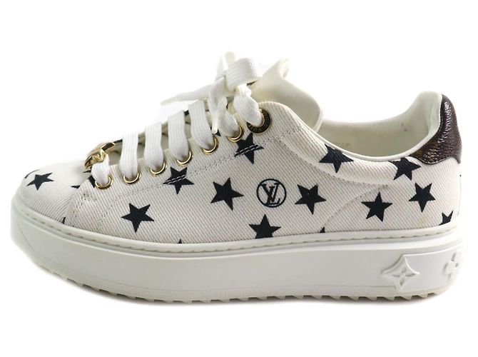 Baskets en cuir Monogram Time Out de Louis Vuitton Blanc - vue 4