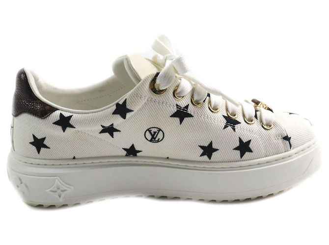 Baskets en cuir Monogram Time Out de Louis Vuitton Blanc - vue 5