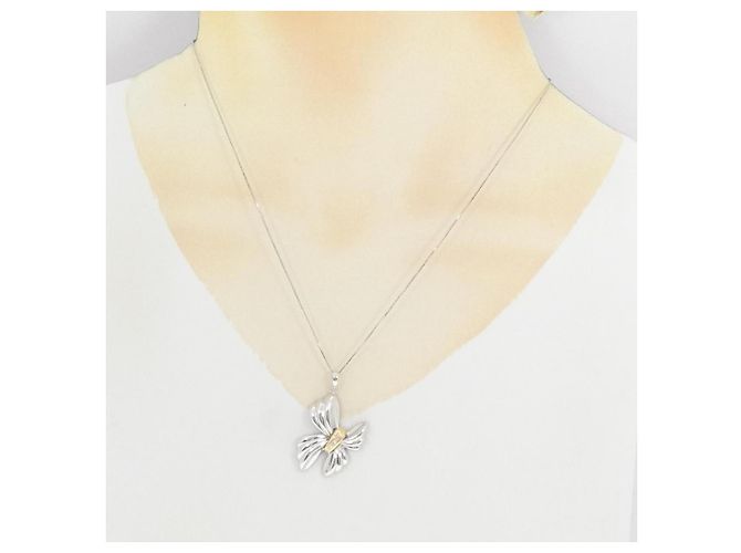 Autre Marque Collana in oro bianco Au750 e oro giallo Au750 con diamanti D'oro - vista 6