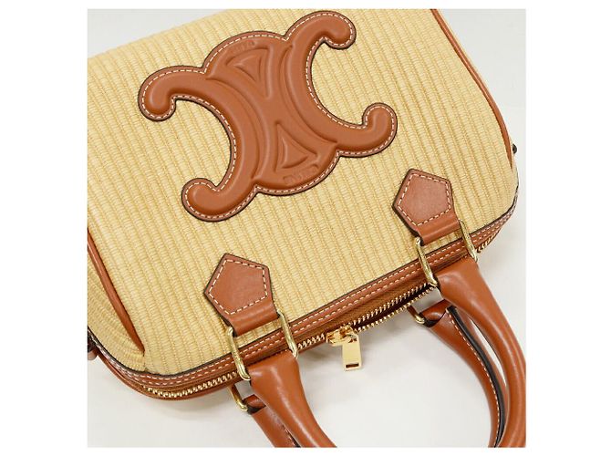 Céline Borsa 2 in 1 in Pelle Triomphe di Celine Beige - vista 6