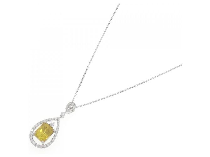 Autre Marque Collana in diamante Sphene Pt900 Pt850 Argento - vista 2