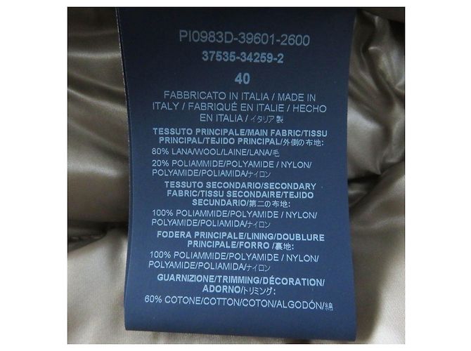 Autre Marque Abrigo de Lana y Nylon Herno PI0983D Beige Gris - vista 10