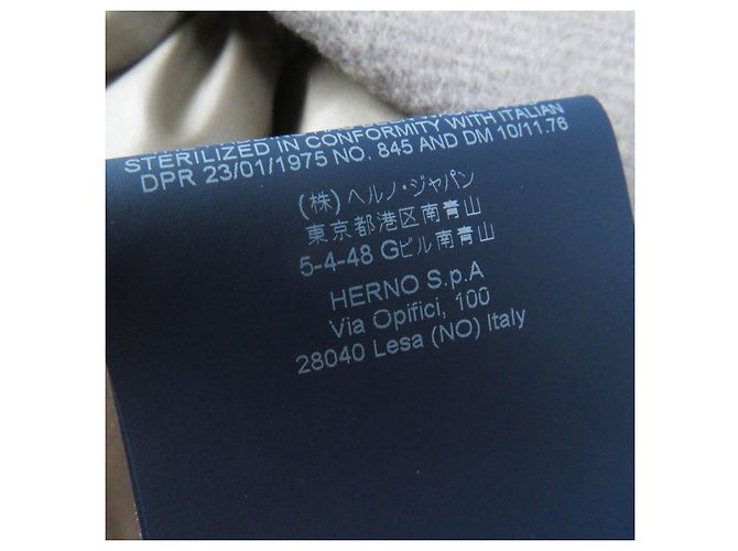 Autre Marque Abrigo de Lana y Nylon Herno PI0983D Beige Gris - vista 12