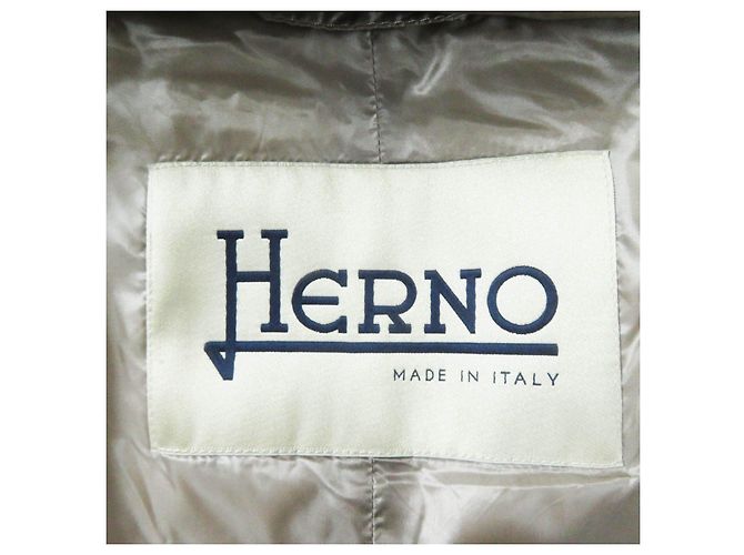Autre Marque Abrigo de Lana y Nylon Herno PI0983D Beige Gris - vista 9
