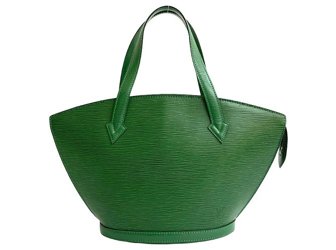 Bolsa de mão Louis Vuitton Saint Jacques em couro Epi Verde - vista 2