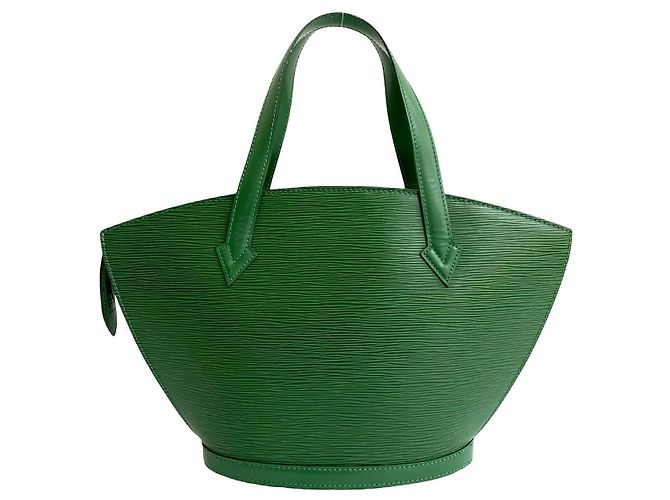 Bolsa de mão Louis Vuitton Saint Jacques em couro Epi Verde - vista 4