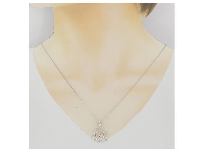 Autre Marque Collana in oro bianco e diamanti Au750 Argento - vista 6