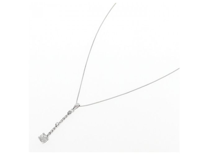 Autre Marque Collana di diamanti K14WG K18WG Argento - vista 2