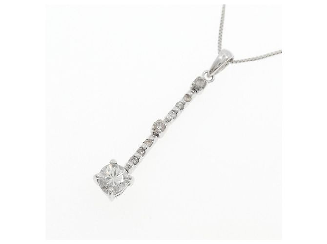 Autre Marque Collana di diamanti K14WG K18WG Argento - vista 3