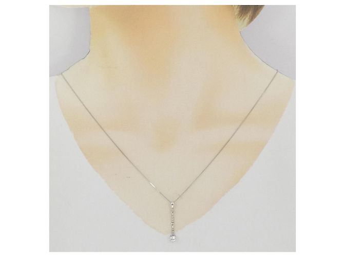 Autre Marque Collana di diamanti K14WG K18WG Argento - vista 6