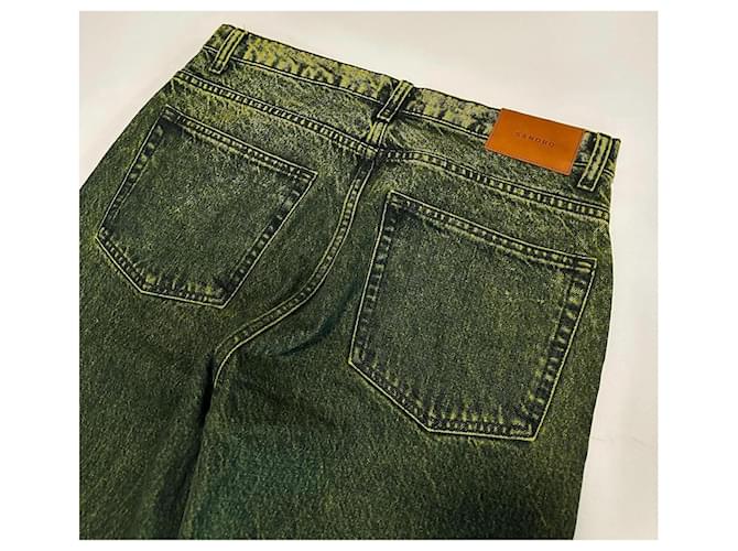 Jeans Sandro in cotone verde - vista 5
