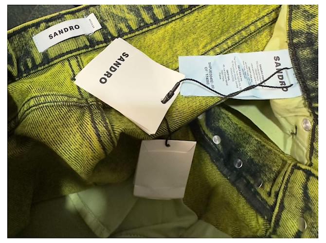 Jeans Sandro in cotone verde - vista 6