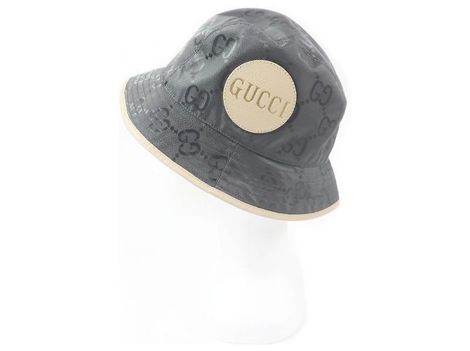 Gucci Off The Grid Nylon Baumwoll Bucket Hat Braun Grau - Ansicht 2