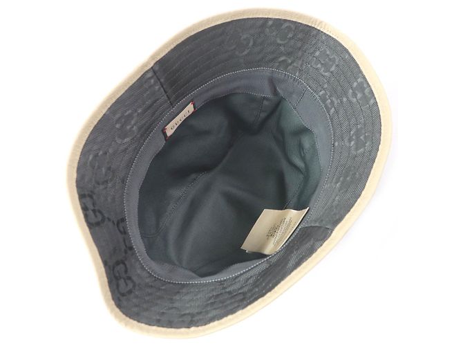 Gucci Off The Grid Nylon Baumwoll Bucket Hat Braun Grau - Ansicht 4