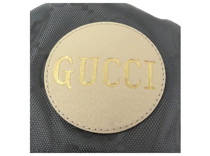Gucci Off The Grid Nylon Baumwoll Bucket Hat Braun Grau - Ansicht 5
