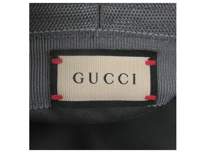 Gucci Off The Grid Nylon Baumwoll Bucket Hat Braun Grau - Ansicht 6