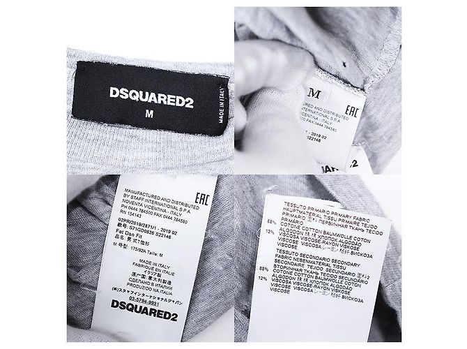Autre Marque Camiseta de algodón MOUNTAIN CREW Dsquared2 Castaño Roja Azul Gris - vista 6