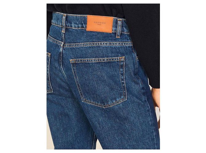 Jeans Sandro in cotone blu taglio dritto - vista 3