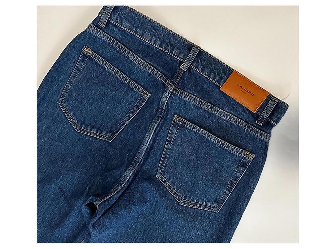 Jeans Sandro in cotone blu taglio dritto - vista 6