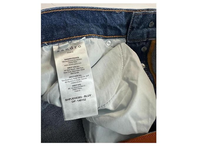 Jeans Sandro in cotone blu taglio dritto - vista 7