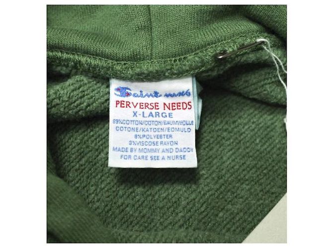 Autre Marque HOODIE LOGO Saint Michael - Sudadera de mezcla de algodón Verde - vista 3
