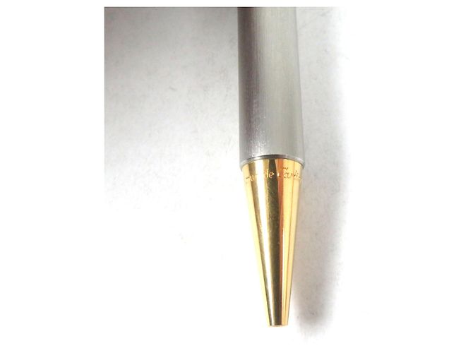 Bolígrafo Must de Cartier con logo grabado Plata Dorado - vista 8