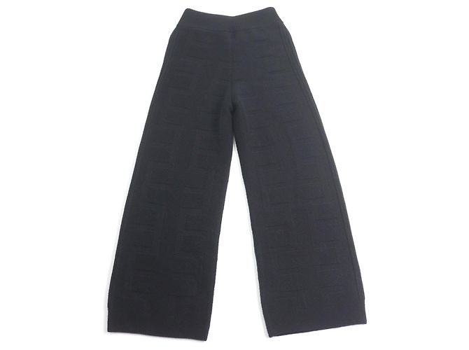 H-Muster Wollstrickhose von Hermès 34 Schwarz - Ansicht 2