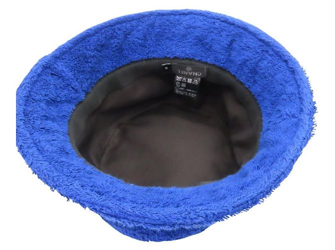 Chanel Pile Coco Mark Bucket Hat Blau - Ansicht 4