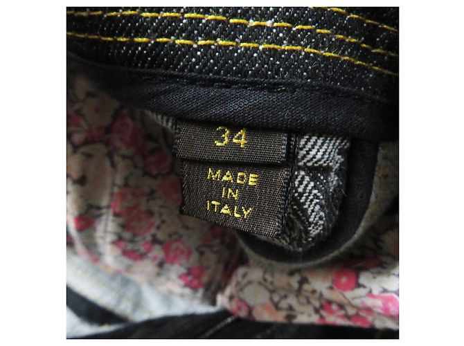 Louis Vuitton Monogram Patchwork Baumwoll-Polyurethan-Jeans Blau - Ansicht 9