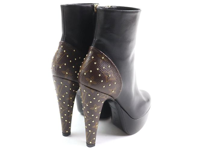 Botines de cuero Monogram Afterglow de Louis Vuitton Castaño Negro - vista 2
