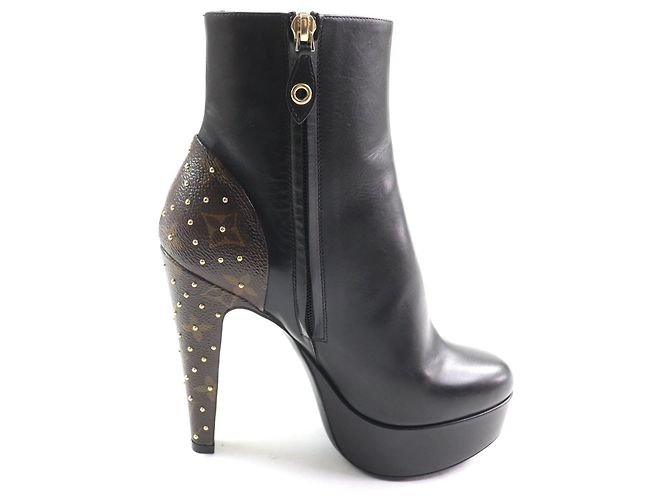 Botines de cuero Monogram Afterglow de Louis Vuitton Castaño Negro - vista 5