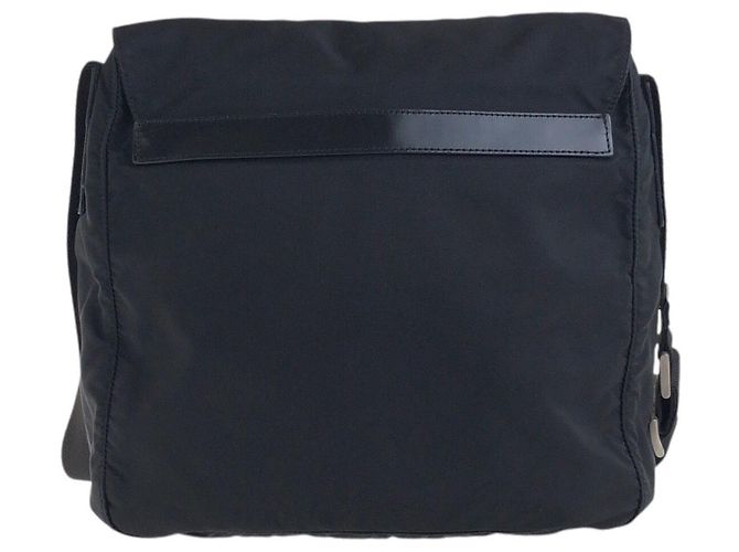 Borsa a Spalla in Nylon e Pelle Tessuto di Prada Nero - vista 2