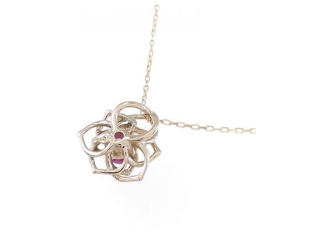 Autre Marque Collana in Rubino K10PG Flower Rosa - vista 4