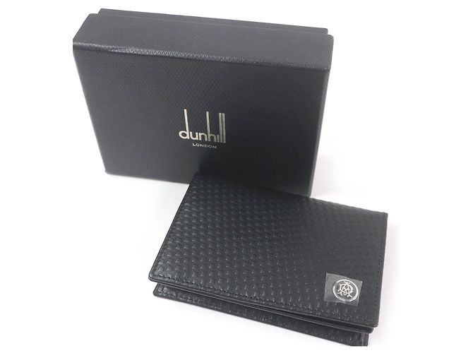 Alfred Dunhill Dunhill MICRO D-EIGHT Leather Card Case Black - view 2
