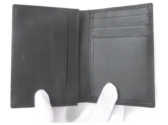 Alfred Dunhill Dunhill MICRO D-EIGHT Leather Card Case Black - view 6