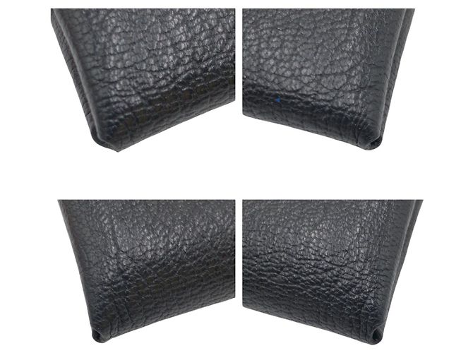 Monedero Calvi Duo de cabra Hermès Negro - vista 4