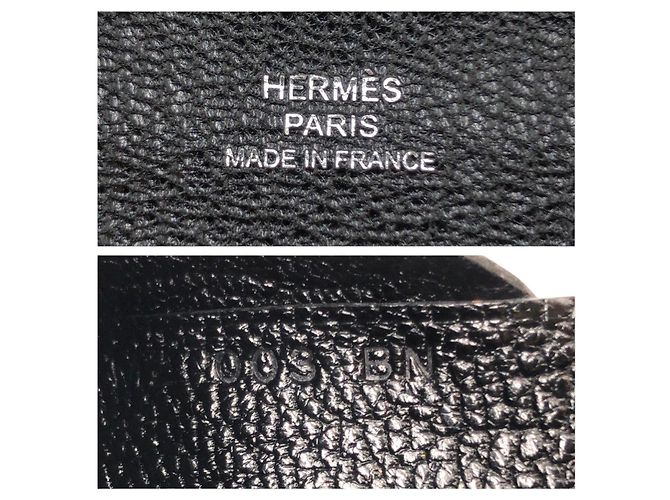 Monedero Calvi Duo de cabra Hermès Negro - vista 5