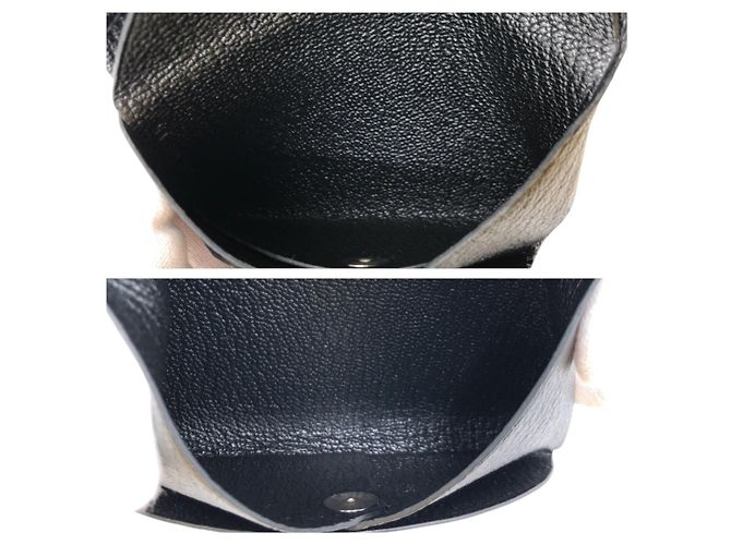 Monedero Calvi Duo de cabra Hermès Negro - vista 7