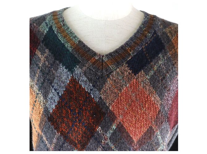 Jersey de cachemira con patrón argyle y bordado de abeja Christian Dior Multicolor - vista 4