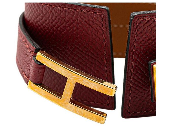 Bracciale Drag Veau Epsom Hermès Rosso - vista 4