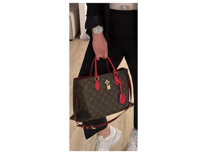 Louis Vuitton Flower Tote Borsa Monogram Rosso Monogramma - vista 2