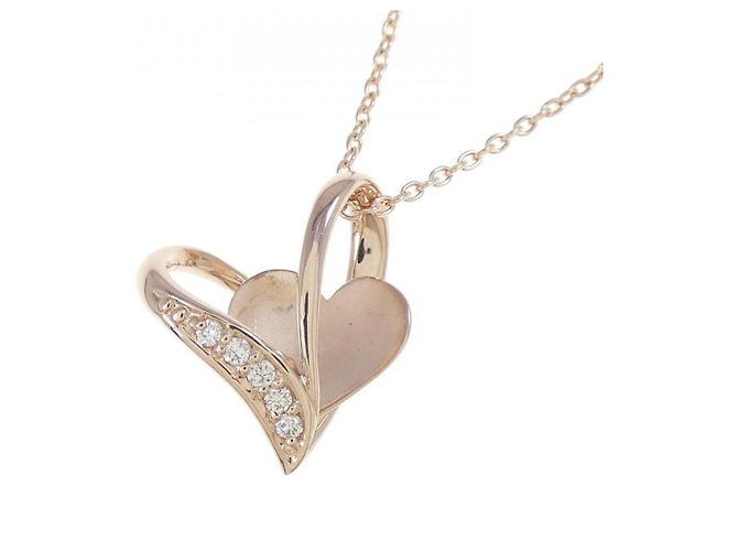 Autre Marque Collana in oro rosa K10 e diamanti - vista 3