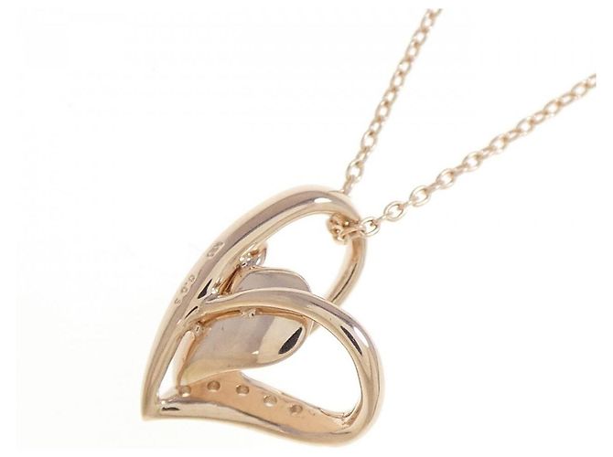 Autre Marque Collana in oro rosa K10 e diamanti - vista 4