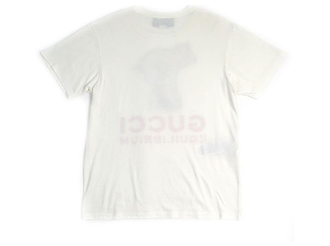 Camiseta de algodón con bordado de cerdo EQUILIBRIUM de Gucci Blanco Multicolor Blanco roto - vista 2