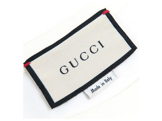 Camiseta de algodón con bordado de cerdo EQUILIBRIUM de Gucci Blanco Multicolor Blanco roto - vista 5