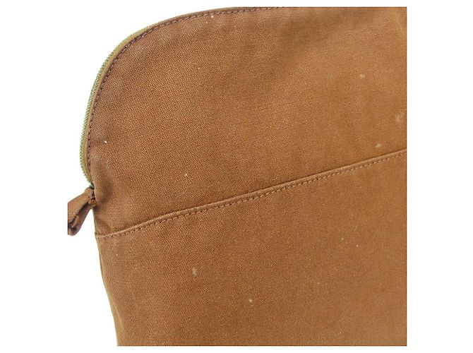 Pochette Bolide in Cotone di Hermès Bronzo - vista 11