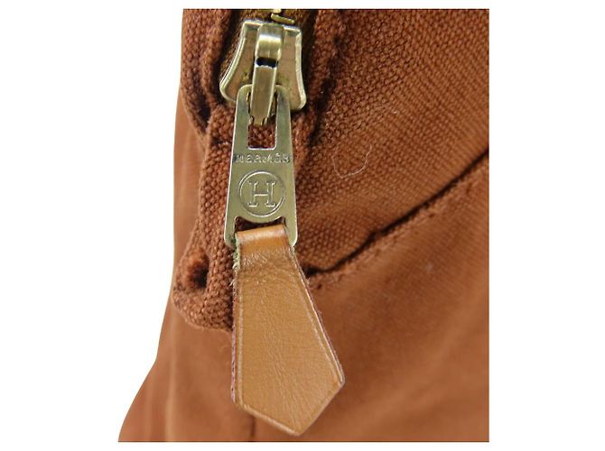 Pochette Bolide in Cotone di Hermès Bronzo - vista 15
