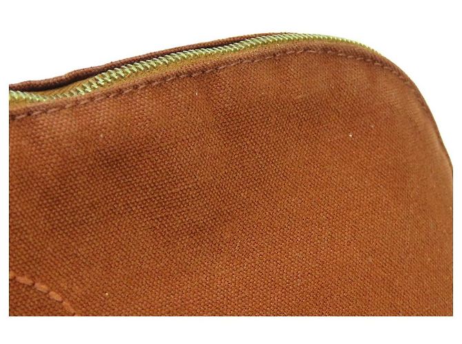 Pochette Bolide in Cotone di Hermès Bronzo - vista 8