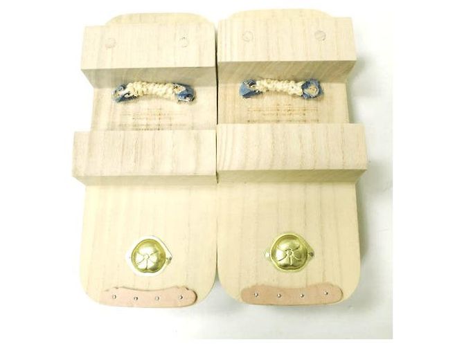 Sandali in lino Paulownia SASHIKO GETA di visvim - vista 9