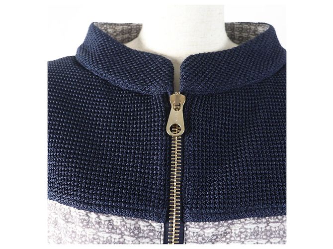 Autre Marque Giacca a maniche corte in metallo, viscosa e poliammide con logo Bark Blu Blu navy - vista 4